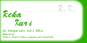 reka kuri business card
